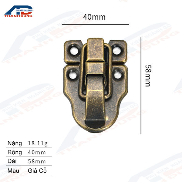 Khóa Hộp Gỗ Kiểu Khóa Mỏ Vịt