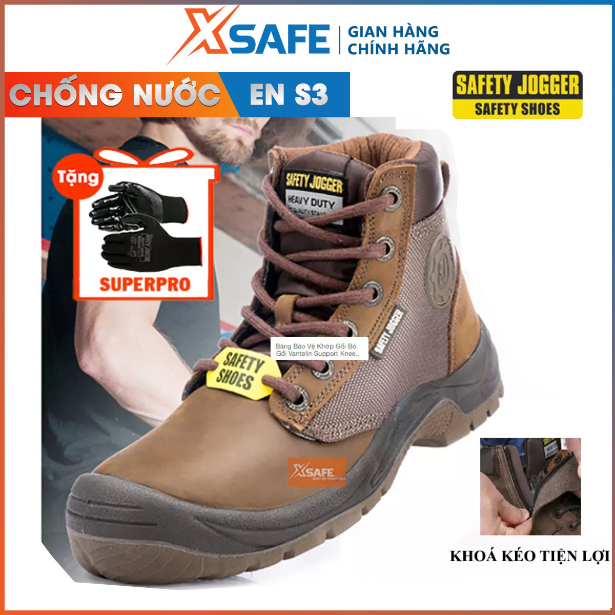 Labor protection shoes male jogger rush S3 zippered hips, horse leather super durable, anti-water, anti-proofing, anti-slip shoes works, factory Stock High sports styling premium genuine delivery xsafe