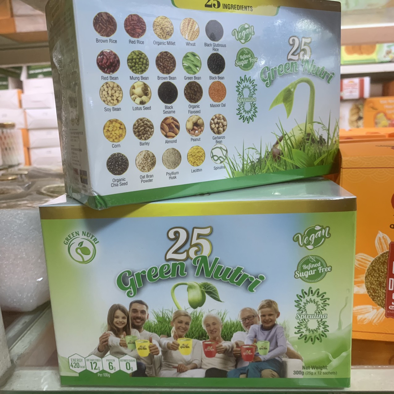 25 Green Nutri - Sữa Hạt Ngũ Cốc chính hãng 300g  12 gói x 25g  Tâm Bình