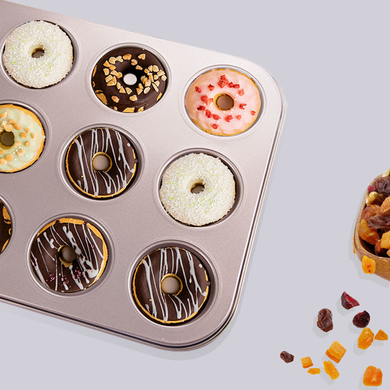 Khuôn donut chống dính tròn 12 bánh