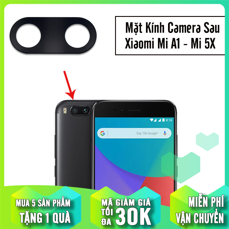 Mặt kính thay thế camera sau cho Xiaomi Mi A1 - Mi 5X