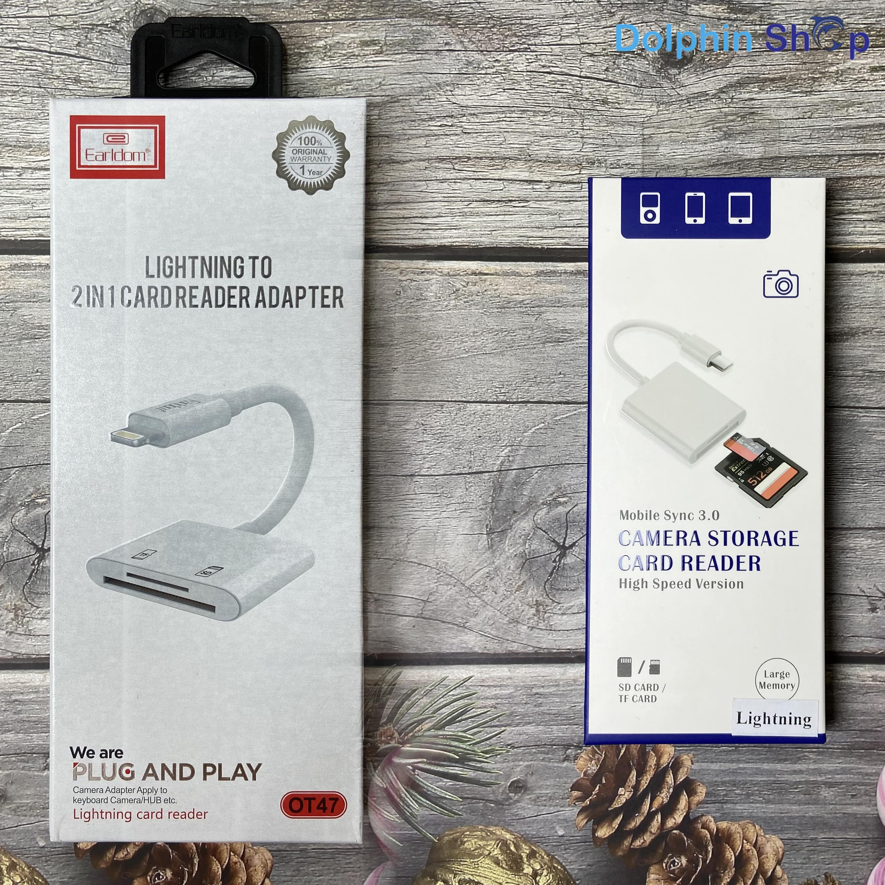 Cổng OTG iPhone, iPad Từ Lightning Sang Đầu Đọc Thẻ Nhớ SD, Micro SD Earldom OT47 / Mobile Sync 3.0