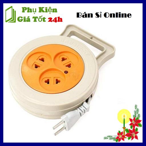 [HCM]Ổ Cắm Điện Tròn 3 Lỗ 5M Chất liệu nhựa cách điện Loại chấu cắm 2 chấu Công suất 600W