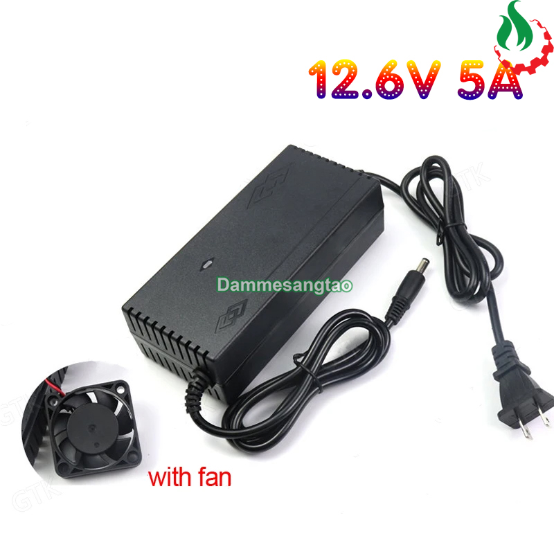 Sạc 3S 5A 12V (12.6V) dùng cho pin Li-ion 3.7V Adapter (Có quạt) YH-126-5000