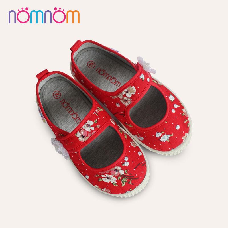 Giày búp bê cho bé gái quai dán NomNom EPG1914 Đỏ