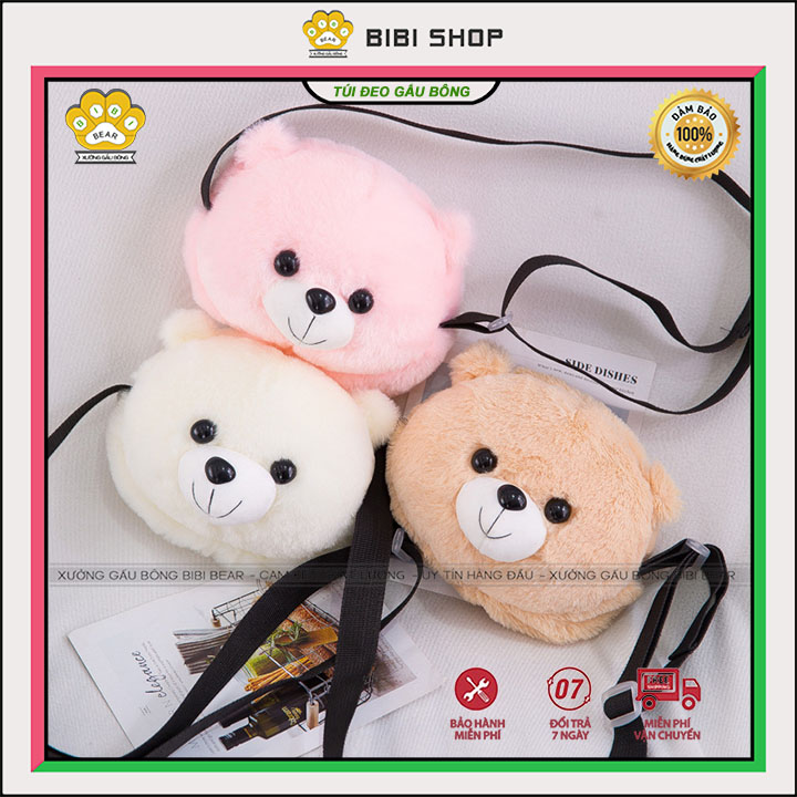 Túi đeo chéo hình gấu bông dễ thương cute