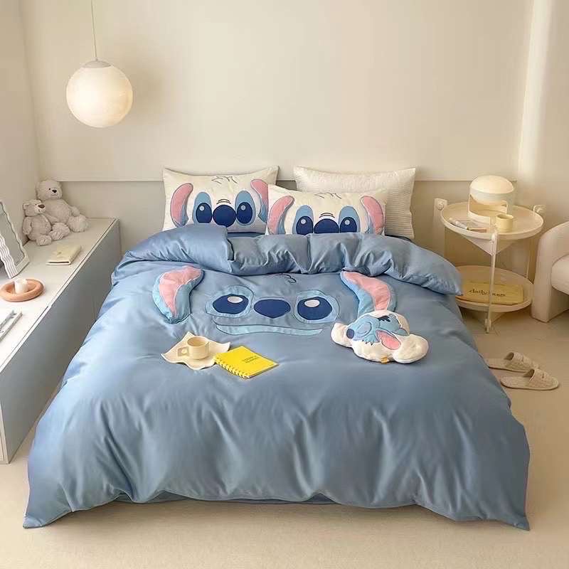🎀(FREESHIP MAX) SET 5 MÓN VỎ CHĂN GA GỐI PHI LỤA DISNEY MICKEY MOUSE NHẬP KHẨU LOẠI 1