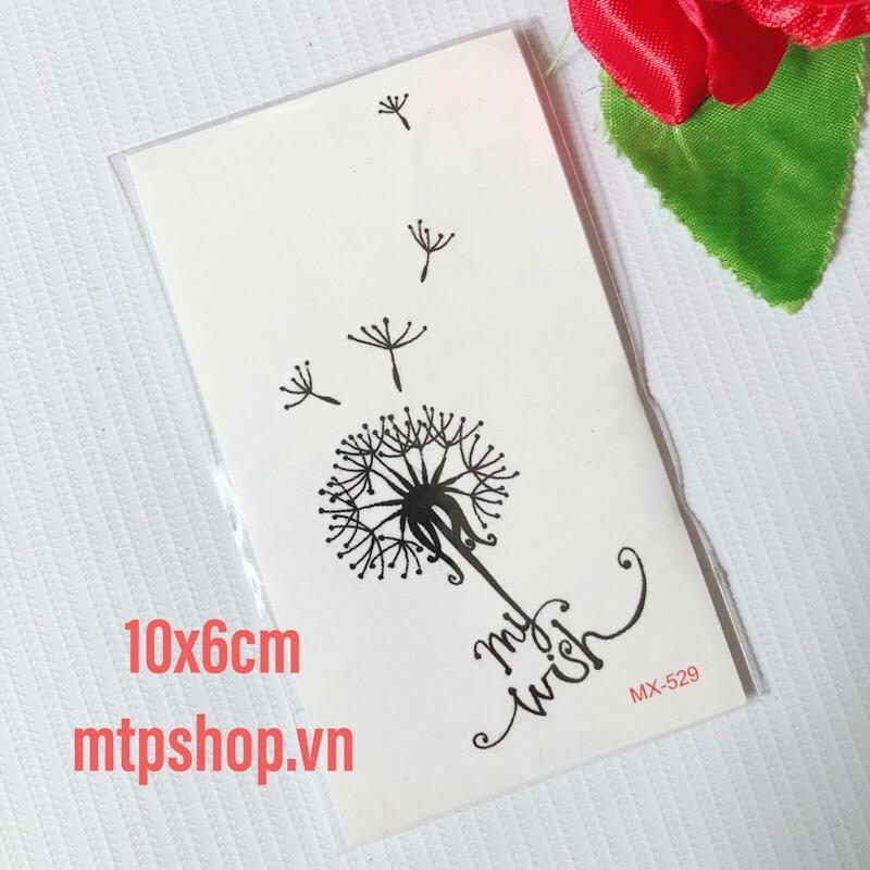 [HCM]Combo 6 tấm hình xăm dán hoa bồ công anh  (mua 5t tặng 1 mini tattoo)