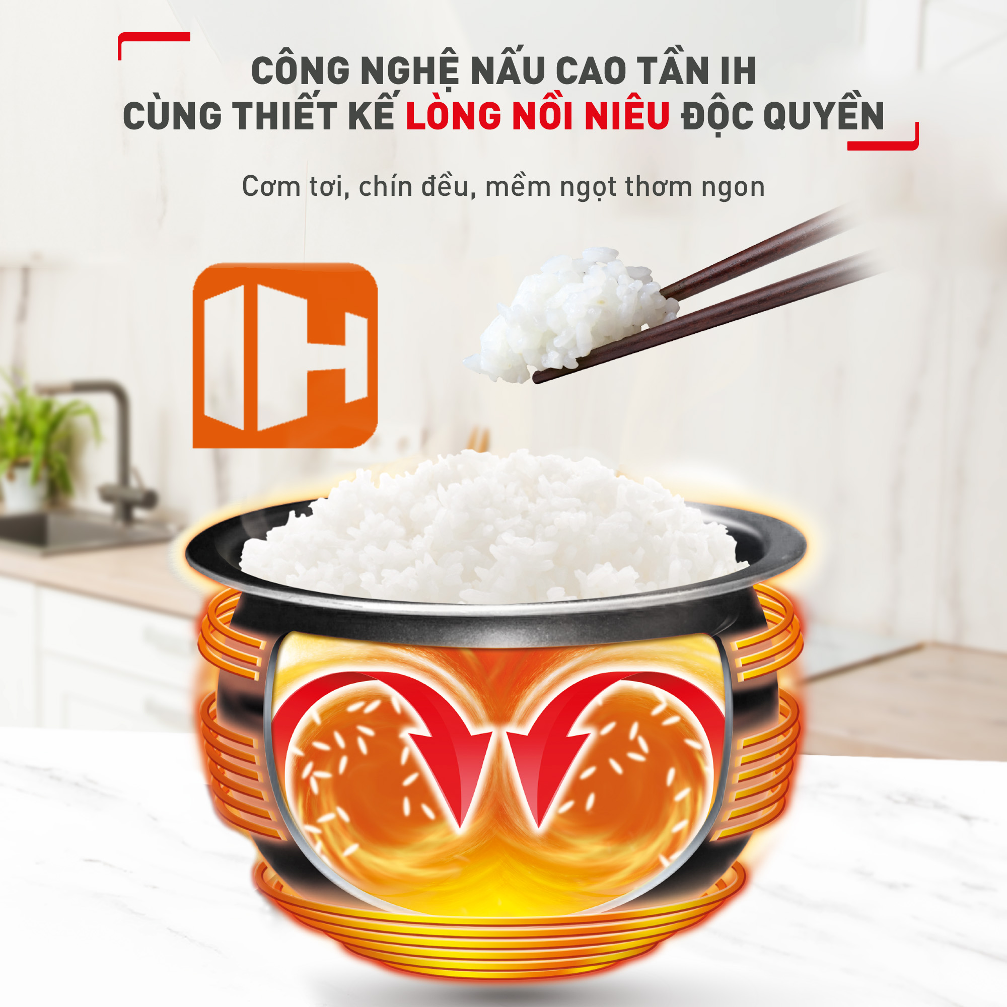 Nồi cơm điện tử cao tần Tefal mini 0.7L RK604165