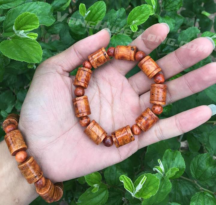 Vòng tay gỗ  Huyết Long đốt trúc 12ly