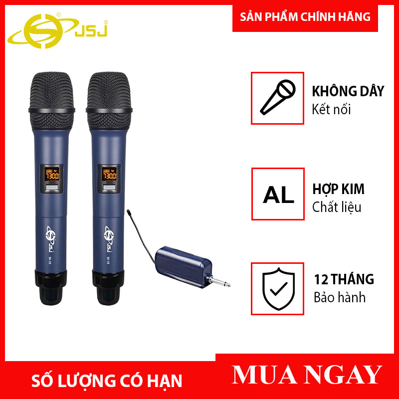 [HCM]Micro Karaoke Không Dây Cho Loa Kéo JSJ - W-15