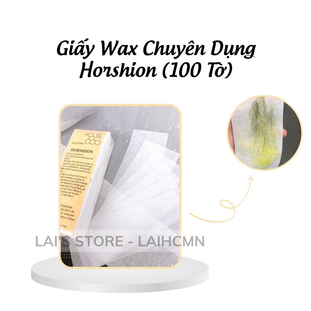 Giấy wax lông chuyên dụng horshion 100 tờ giấy wax lông wax nóng lạnh dùng kèm sáp wax lạnh horshion - lai's store
