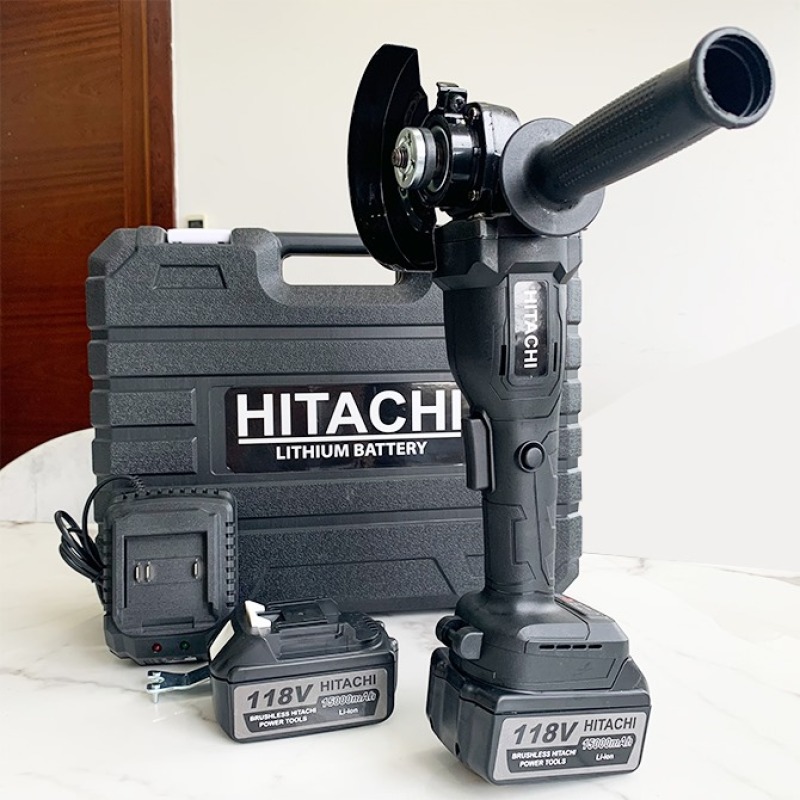 Máy Mài Pin Hitachi 118V Lõi Đồng Nguyên Chất - Máy Cắt Dùng Pin 10 Cell - Máy Mài Góc