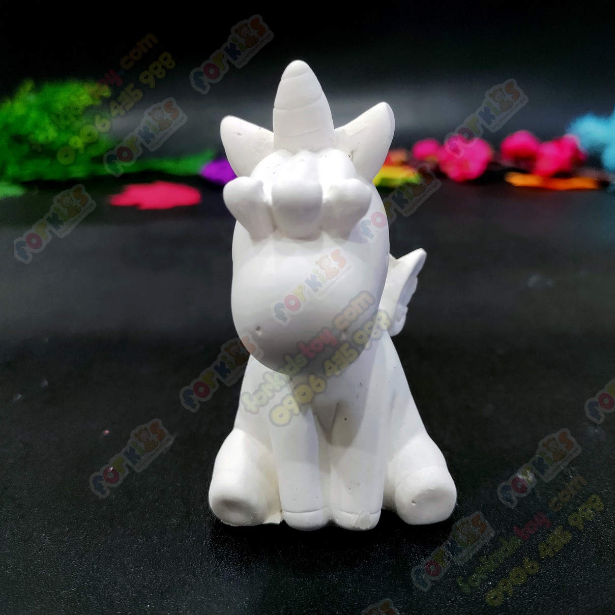 Coloring figures, wing pony, M size, gypsum statue, sculpture