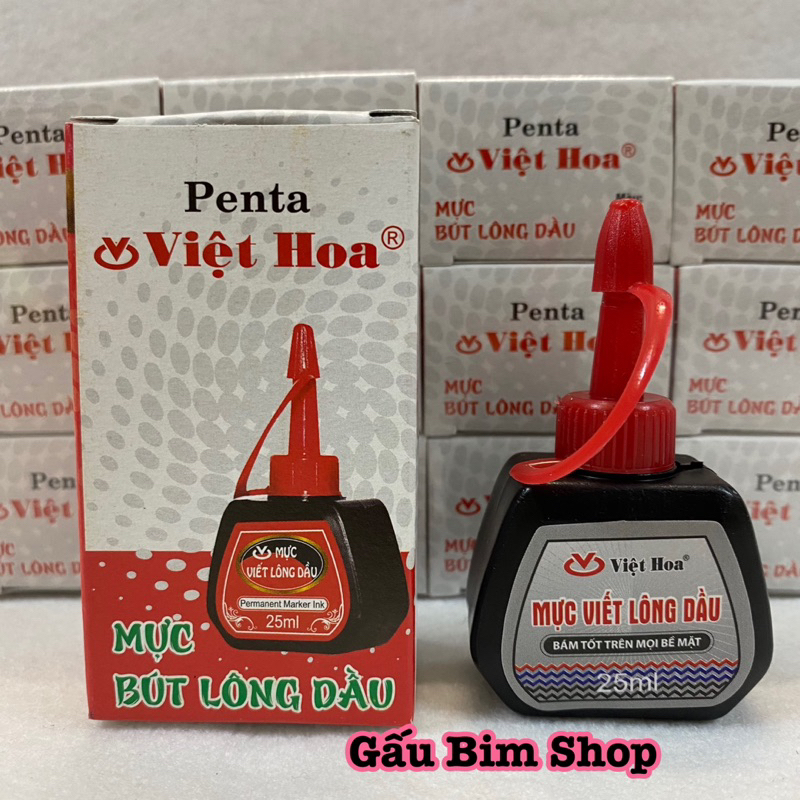 Lọ Mực Dạ Dầu Penta - (Bút Lông Dầu / Bút Dạ Dầu) Việt Hoa 25ml