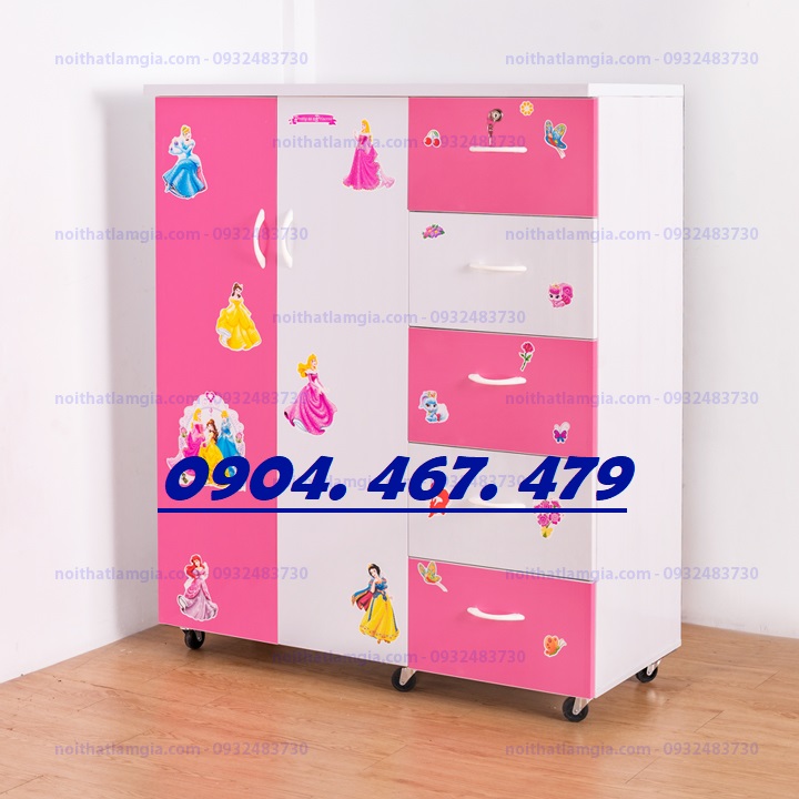 TỦ NHỰA 2 CÁNH 5 HỘC - FREESHIP HCM