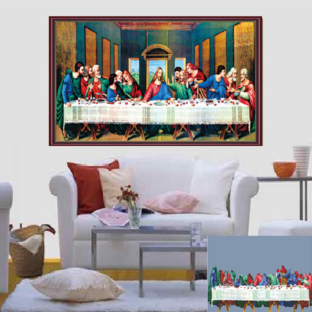 Tranh thêu chữ thập Bữa tiệc ly LV3073 - tự thêu