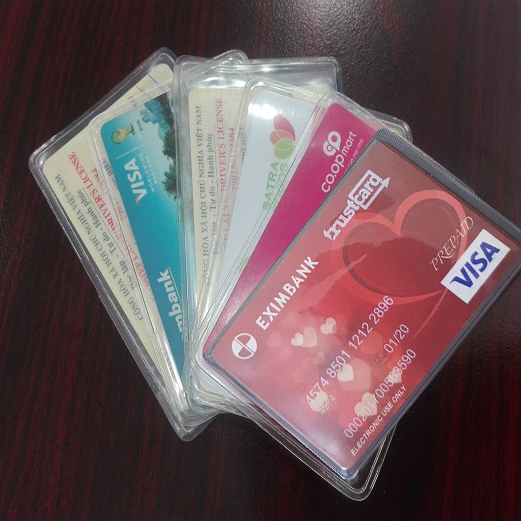 Combo 5 túi đựng card visit, thẻ atm, cccd (trong suốt)