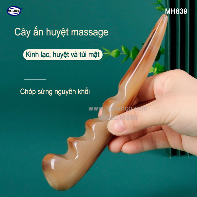 Dụng cụ DAY ẤN HUYỆT GAN/MẬT - BẰNG SỪNG đả thông kinh lạc (MH839) Hahanco