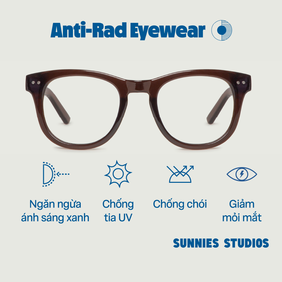 Kính Sunnies Studios Chống Ánh Sáng Xanh Juno Coal