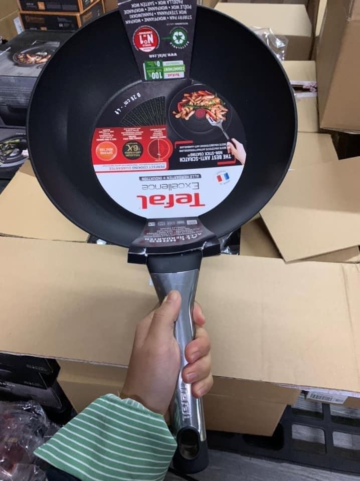 Chảo sâu lòng tefal g26919 excellence wok 28cm - made in france