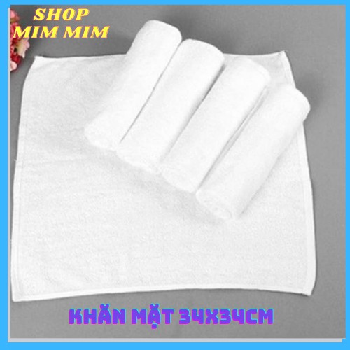 Khăn mặt trắng khách sạn 34x34 cm