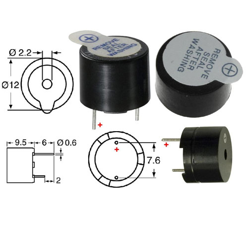 Loa - Còi chip - Buzzer 3V 5V 12V