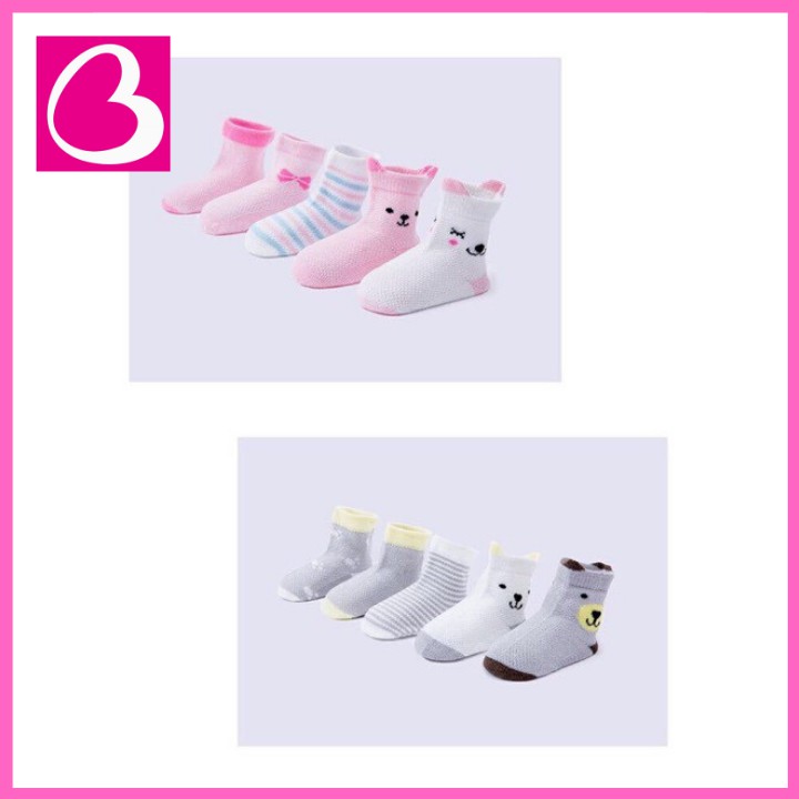 Set 5 đôi tất vớ cổ cao cho bé
