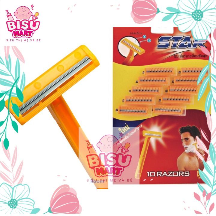 Combo 2 Dao Cạo Râu 2 lưỡi Thái Lan STAR