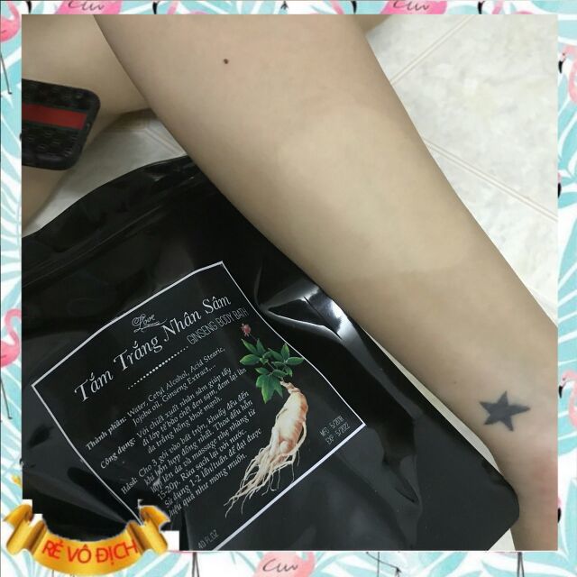 Tắm trắng nhân sâm đen cao cấp trắng mịn da , ko vàng lông , ko đau rát