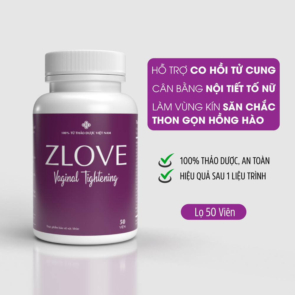 Viên uống Zlove - Hỗ trợ se khít vùng kín, cân bằng nội tiết tố nữ