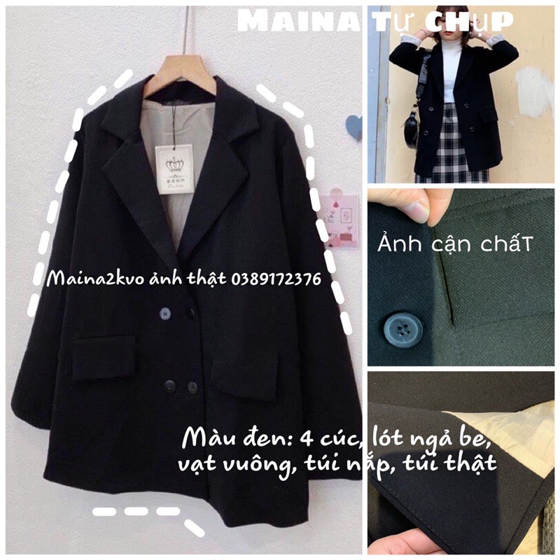 Blazer trơn kẻ basic
