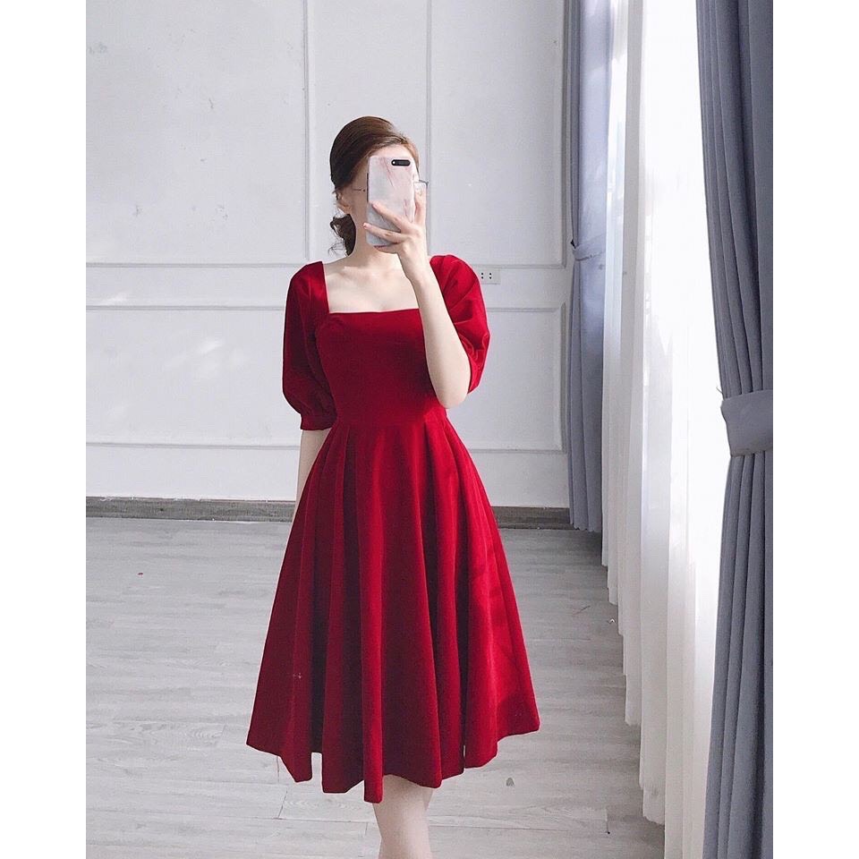 [HCM]Đầm xòe umi tiểu thư sang trọng