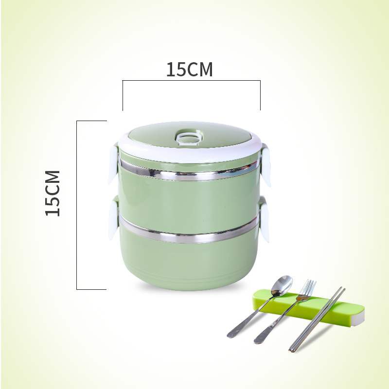 Hộp Cơm 2 Tầng Lúa Mạch Lõi Inox Nhỏ Gọn Tiện Dụng