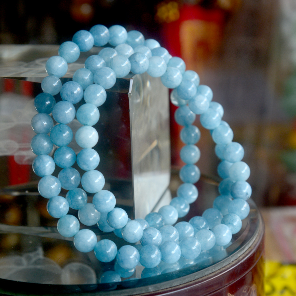 Vòng chuỗi hạt đeo cổ-Chuỗi đá tự nhiên 6ly 108 hạt