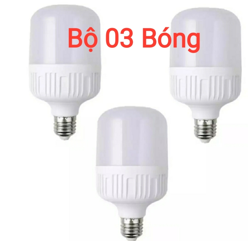 Bộ 3 bóng đèn led cao cấp 20W ánh sáng trắng - Siêu sáng - Siêu tiết kiệm điện