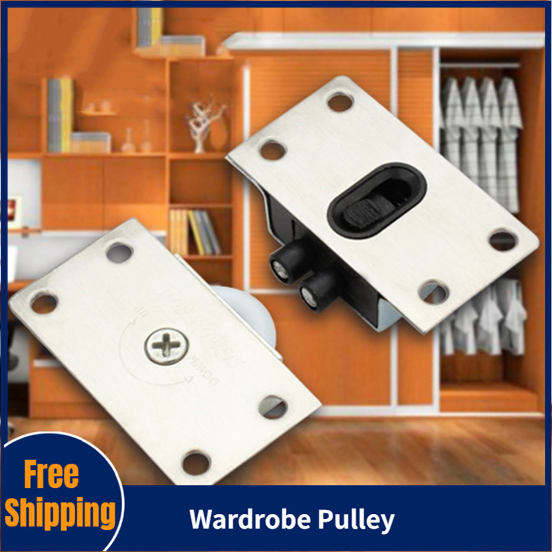 Comforhome Durable Stainless Steel Sliding Door Hardware Wheel Wardrobe Furniture Cupboard Pulley Roller