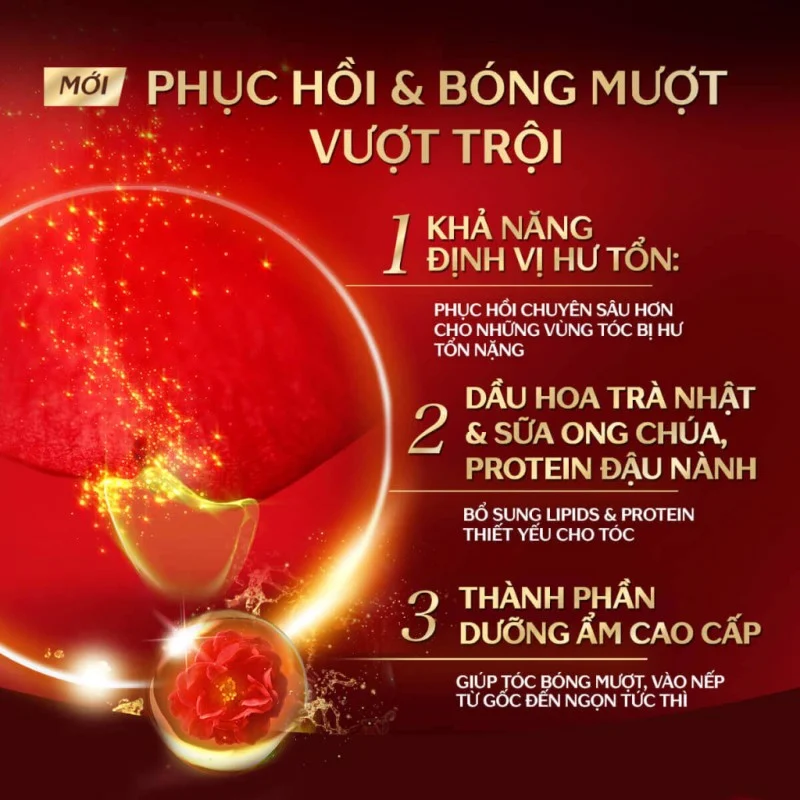 Cặp dầu gội/dầu xả cao cấp Tsubaki Premium Moist (Đỏ)