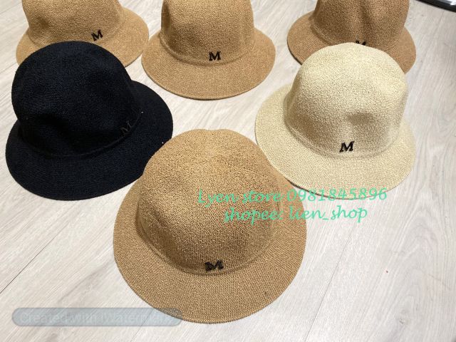 Mũ cói vành tròn tiểu thư