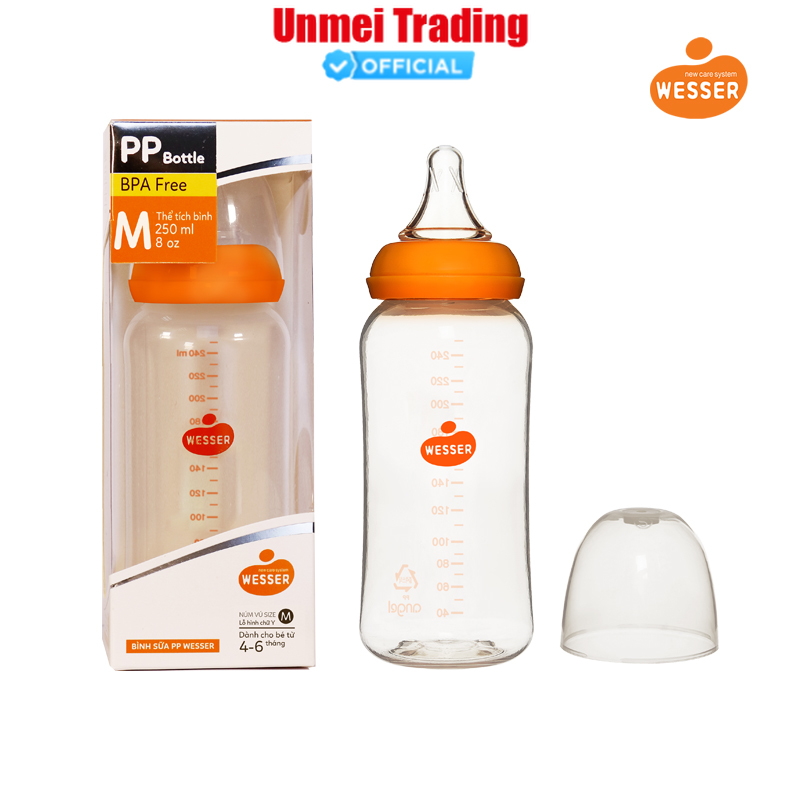 Bình sữa Wesser PP (cổ hẹp) 250ml
