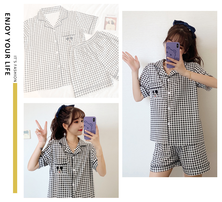 Đồ bộ đồ ngủ pijama nữ Black Caro