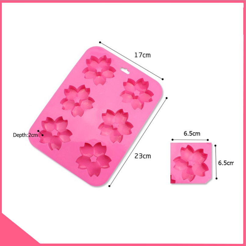 Khuôn silicon làm rau câu hoa anh đào lớn
