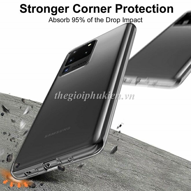 Ốp lưng Samsung Galaxy S20 Ultra silicon dẻo trong suốt