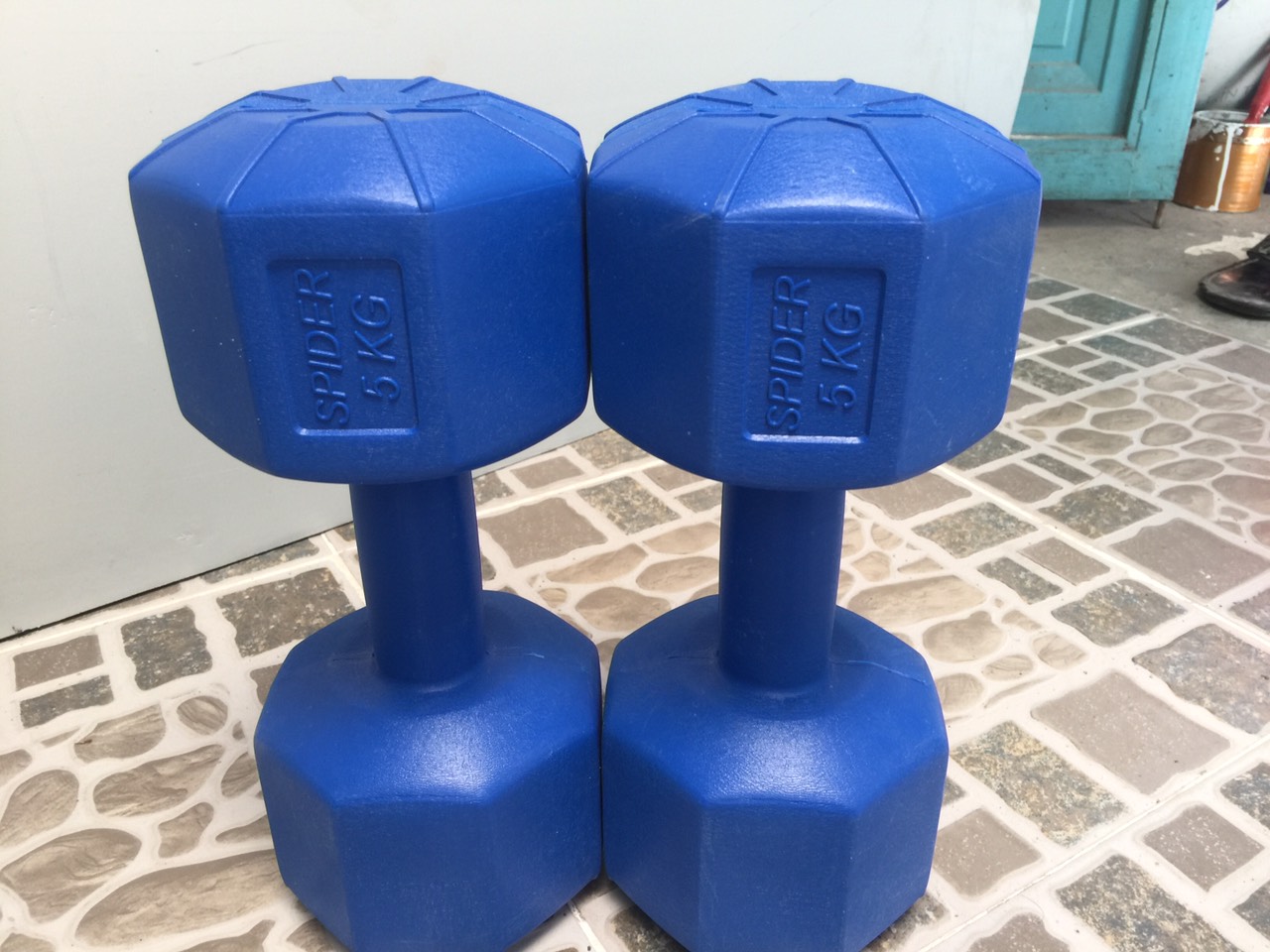 Cặp 2 tạ tay nhựa bát giác 5kg