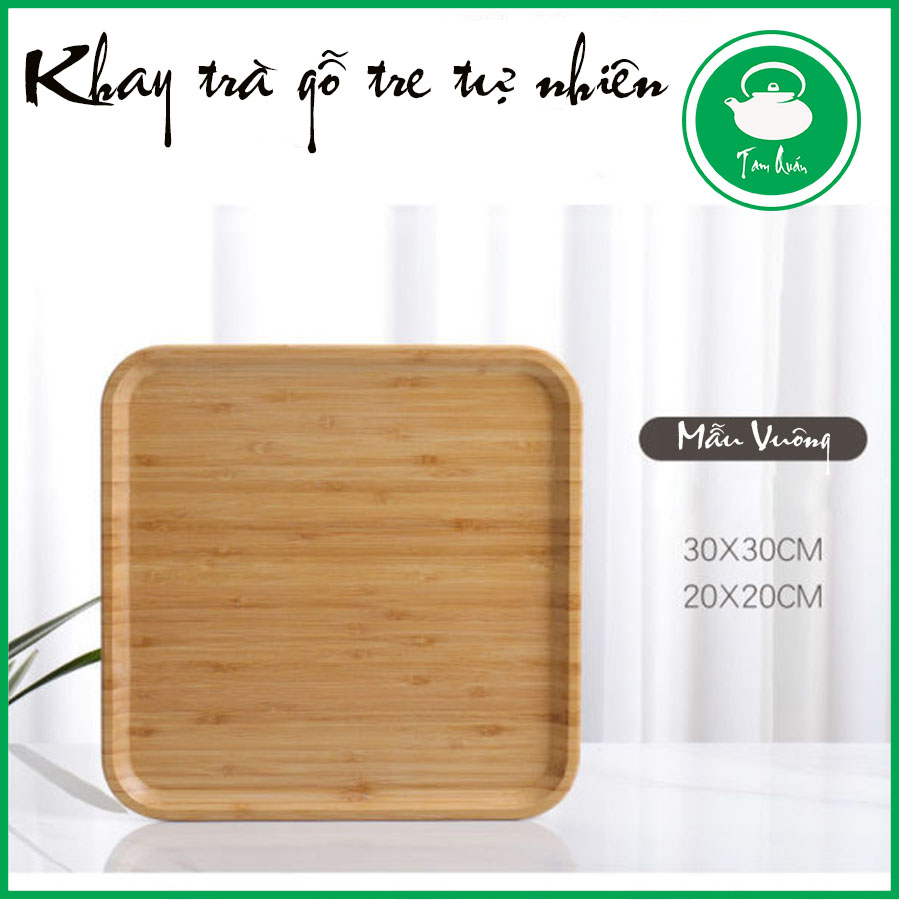 Khay trà gỗ tre tự nhiên nhiều kích cỡ