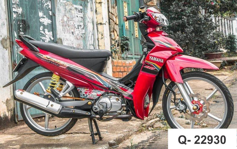 [ QUÍ KHÁCH VUI LÒNG MANG TEM RA TIỆM CHO THỢ DÁN] TEM RỜI sirius xăng cơ dán xe đỏ yếm đen tem