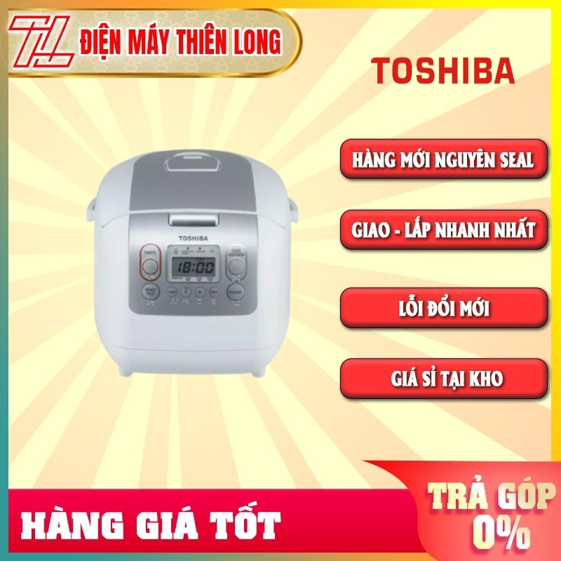 NỒI CƠM ĐIỆN TỬ NẮP GÀI TOSHIBA 1.8 LÍT RC-18NTFV(W) - TRẢ GÓP 0% - GIAO TOÀN QUỐC - NGOÀI HCM TÍNH PHÍ