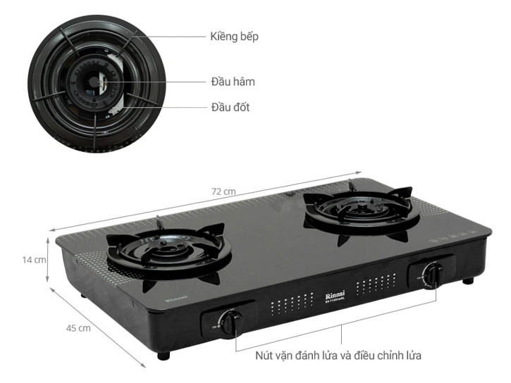 Bếp gas Rinnai 615Slim (GL-D)