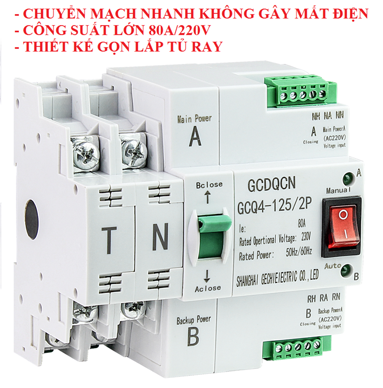 Ats cầu dao đảo chiều tự động ats 220v-80a - ats-80a
