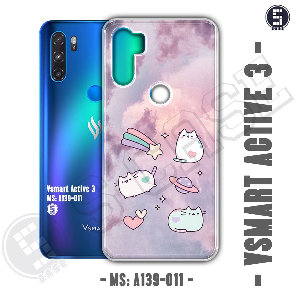 Ốp cho Vsmart Active 3 hình Cute Cat A139-011